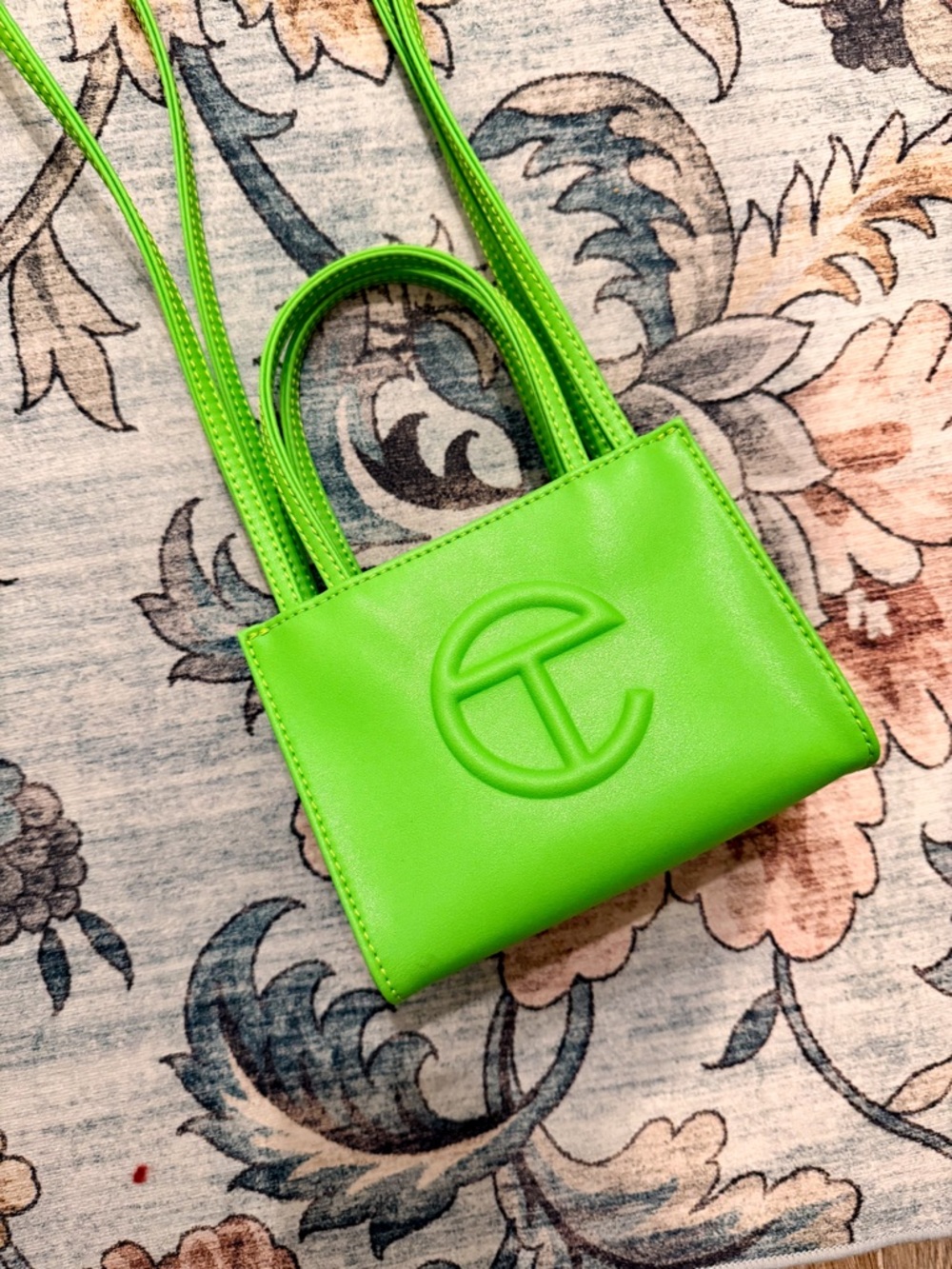 NEW! Mini Telfar Highlighter Green Tote Crossbody Bag - Picture 2 of 6